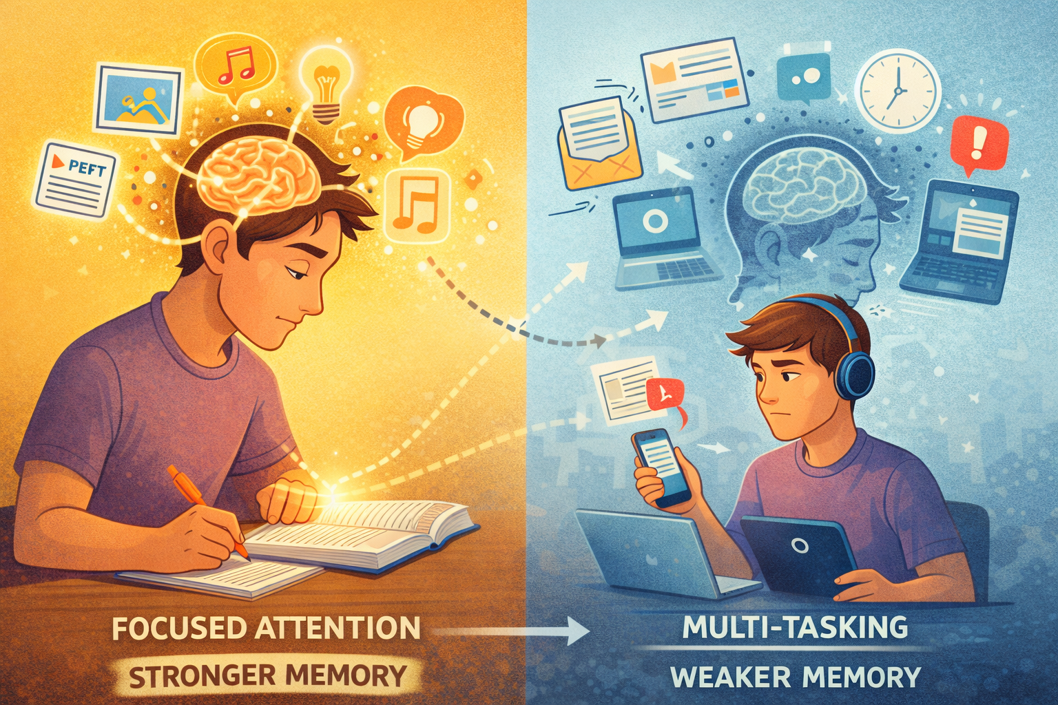 The Role of Attention in Memory Retention